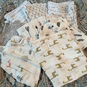 Lot of 8 Baby Swaddle Blankets